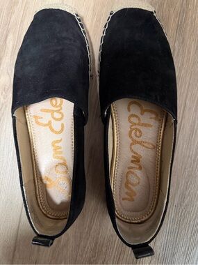 Sam Edelman Black Espadrille Slip-On Flats